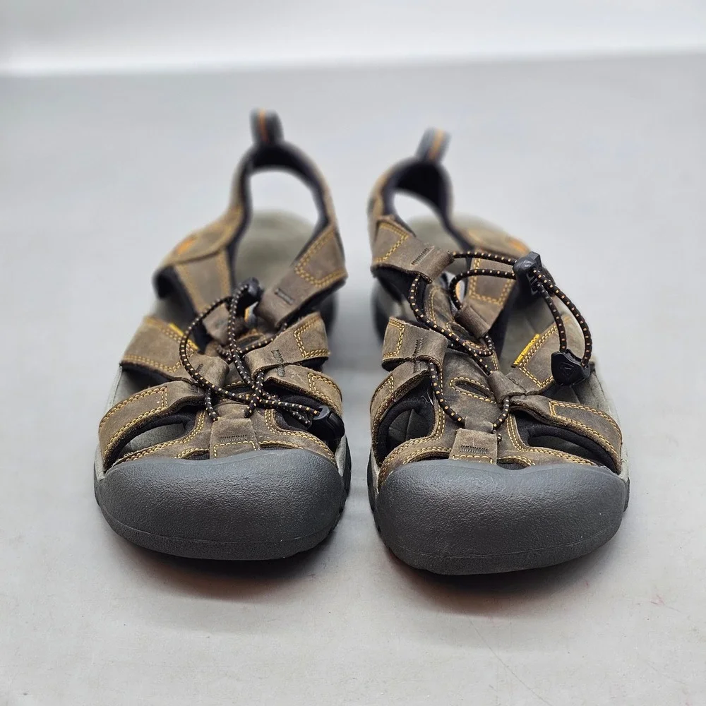 Keen Newport H2 Mens Brown Leather Waterproof Hiking Sandals Size 10 102321